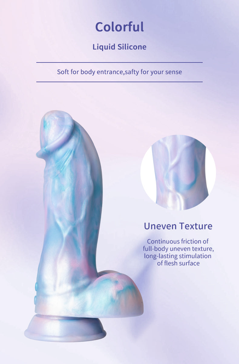 8.6inch Colorful Liquid Silicone Monster Fantasy Kinky Dildo