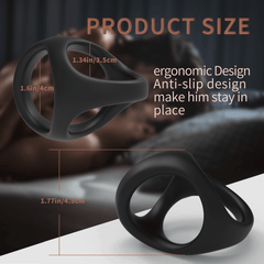 infinity: 3 in 1 design Male Longer Lasting Erection Extremely Stretchable Penis Cock Ring