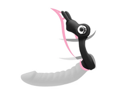 Double penetrator rabbit Double penetration ring with clit vibe