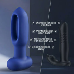 Tender - 10 Tapping 10 Vibrating Pointed Design Anal Toy ButtReal Joy