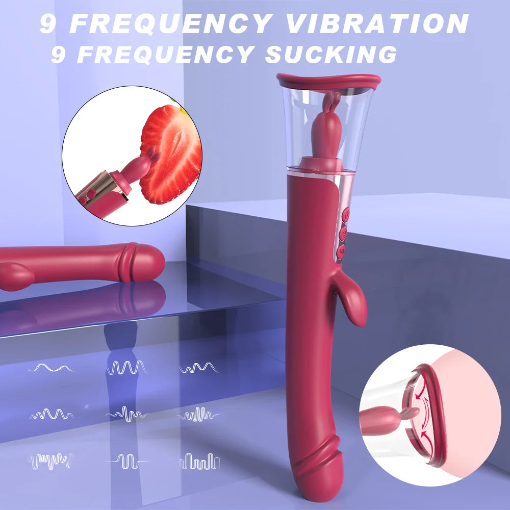 SUCCION 3 in 1 Clitoral Sucking G Spot Vibrator & Clit Licking Tongue