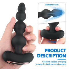 SilkyRipple - Vibrating Anal Bead Plug