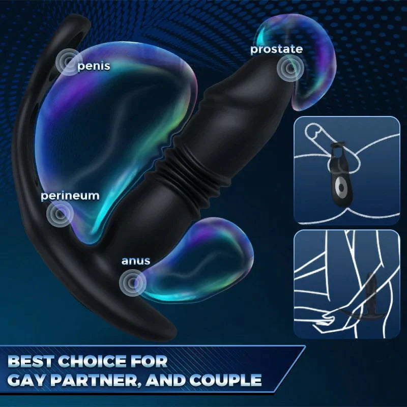 SAUL Glans APP -Thrusting & 12 -Vibrating Cock Rings Prostate Massager Pumpy Joy SAUL Glans APP -Thrusting & 12 -Vibrating Cock Rings Prostate Massager Pumpy Joy
