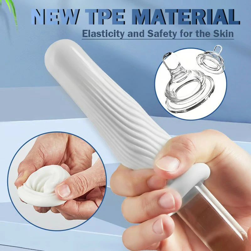 Manual Erotic Jelly Masturbation Cup Disposable Stretch Male Transpare Pumpy Joy Manual Erotic Jelly Masturbation Cup Disposable Stretch Male Transpare Pumpy Joy