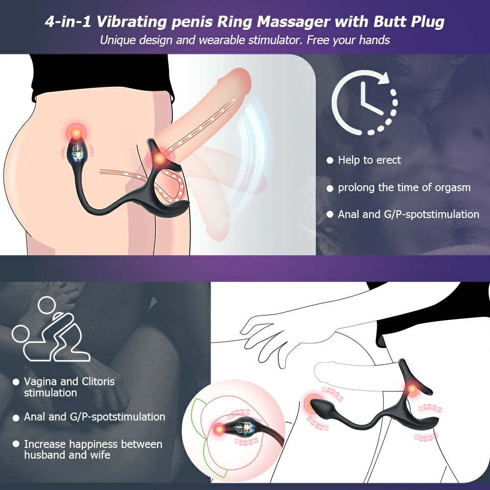 Apex - Spherical Vibrating Anal Plug with Penis Cock Rings Pumpy Joy Apex - Spherical Vibrating Anal Plug with Penis Cock Rings Pumpy Joy
