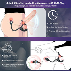 Apex - Spherical Vibrating Anal Plug with Penis Cock Rings