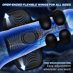 Open-ended Finger Massaging & Tapping & Vibrating Male Stroker