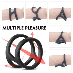 S-Hand Eerection Aid Enhancing Dual Penis Ring