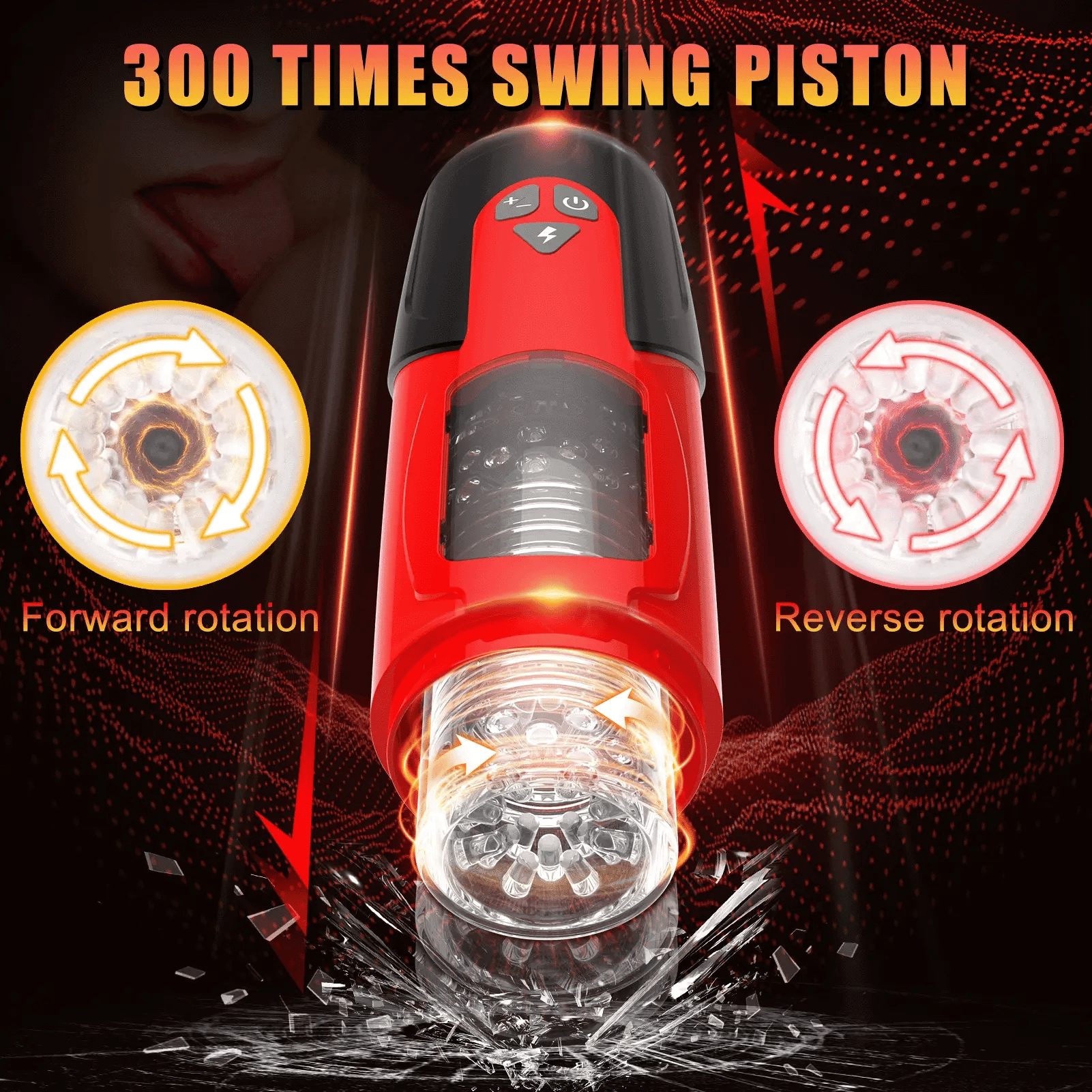 DARK KNIGHT 360Rotation Thrusting Male Masturbator Pumpy Joy DARK KNIGHT 360Rotation Thrusting Male Masturbator Pumpy Joy