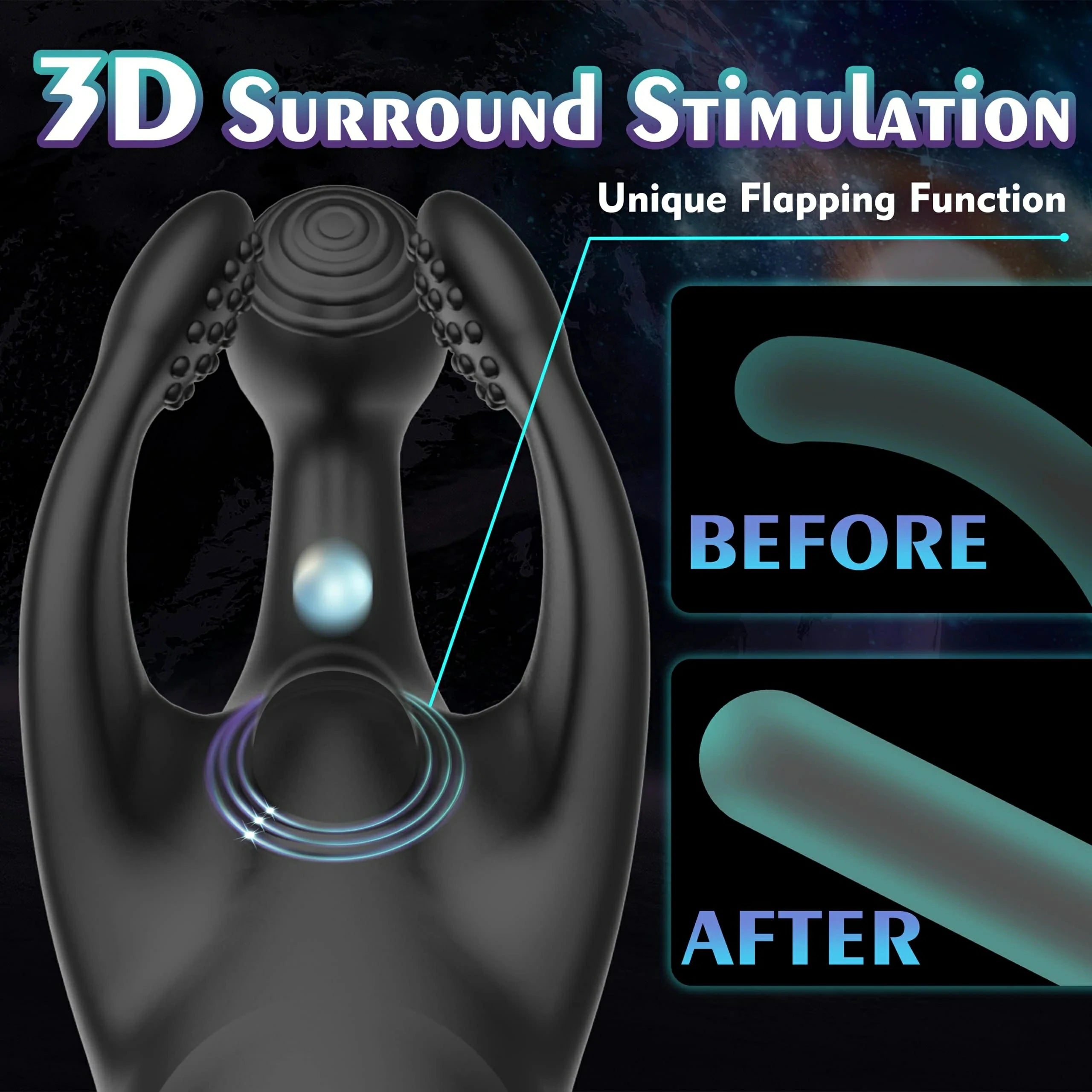 Quench - Dynamic Pleasure Stroker with Flaps & Vibrating