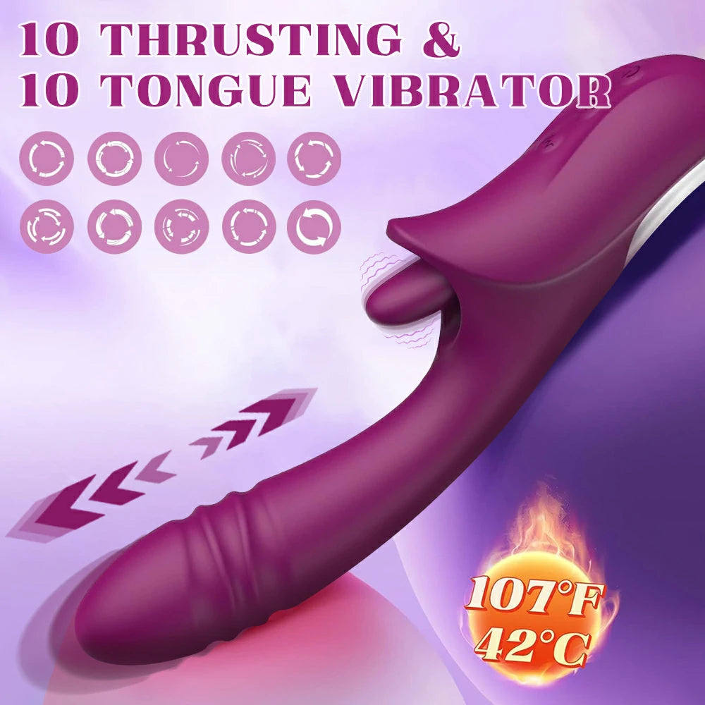 Dual Stimulation Rabbit Vibrator Thursting-Vibrating-Heating Pumpy Joy Dual Stimulation Rabbit Vibrator Thursting-Vibrating-Heating Pumpy Joy