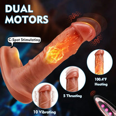 Lifelike Prostate Dildos Heating Anal Toy with Remote Control