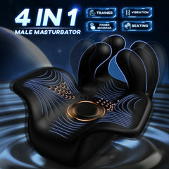 Open-ended Finger Massaging & Tapping & Vibrating Male Stroker