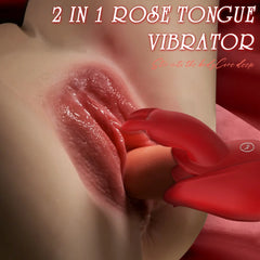 Fervor - 2 in 1 Tongue Licking Rose Toy