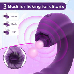 Sweet sensation Licking and pulsating 3IN 1 Vibrator