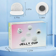 Manual Erotic Jelly Masturbation Cup Disposable Stretch Male Transparent Masturbator 6 PCS