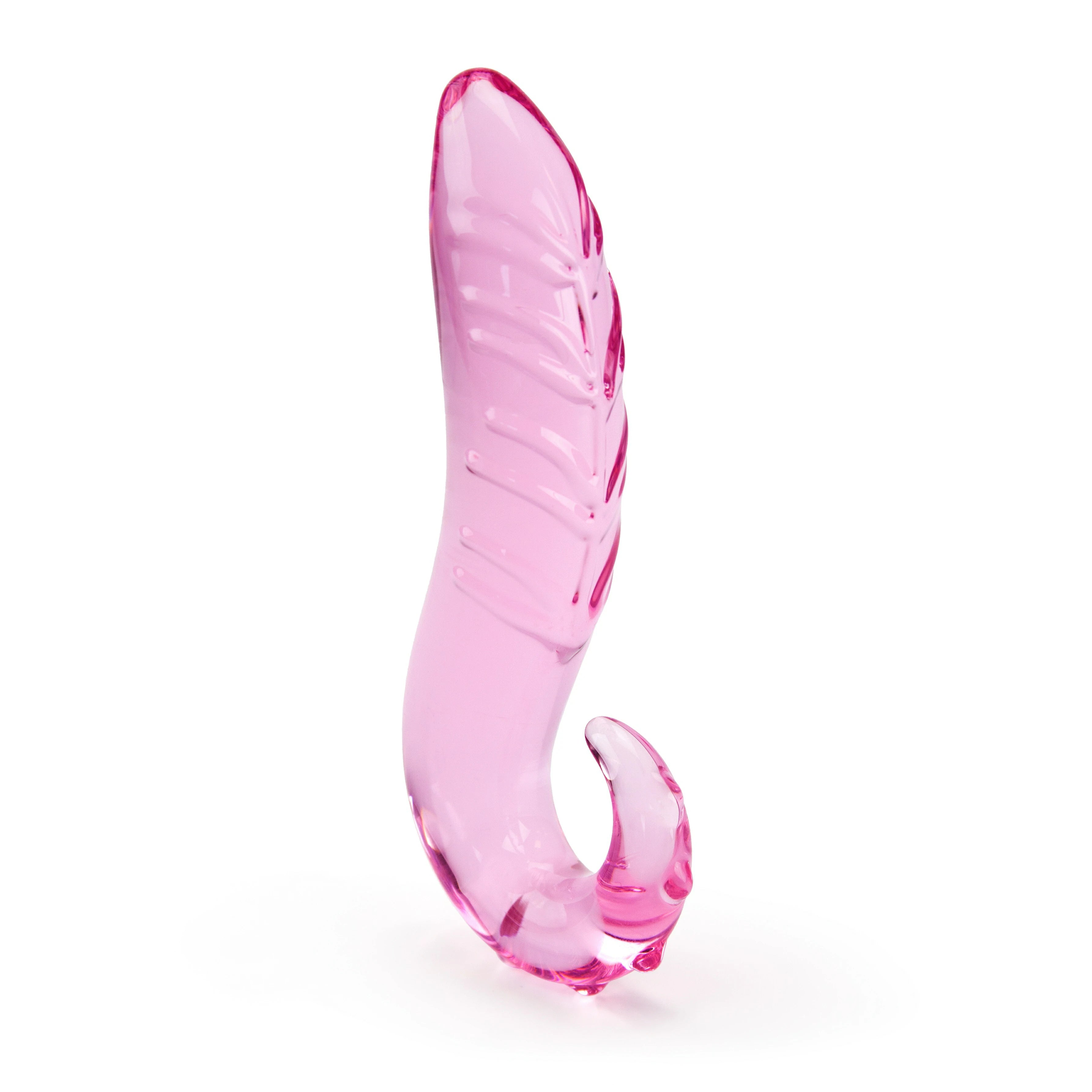 Pink Tail Glass dildo