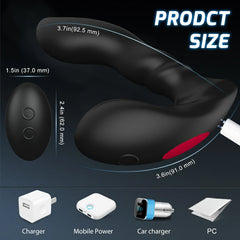 9 Vibration Prostate Massager with Remote Control Anal Plug