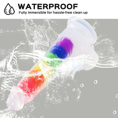 Julian - 5.4-inch Rainbow Jelly Realistic Suction Cup Dildo