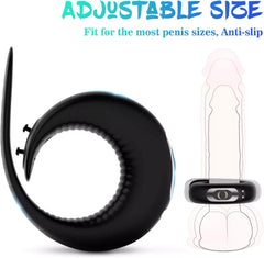 Vibrating Penis Ring with Adjustable Buckle
