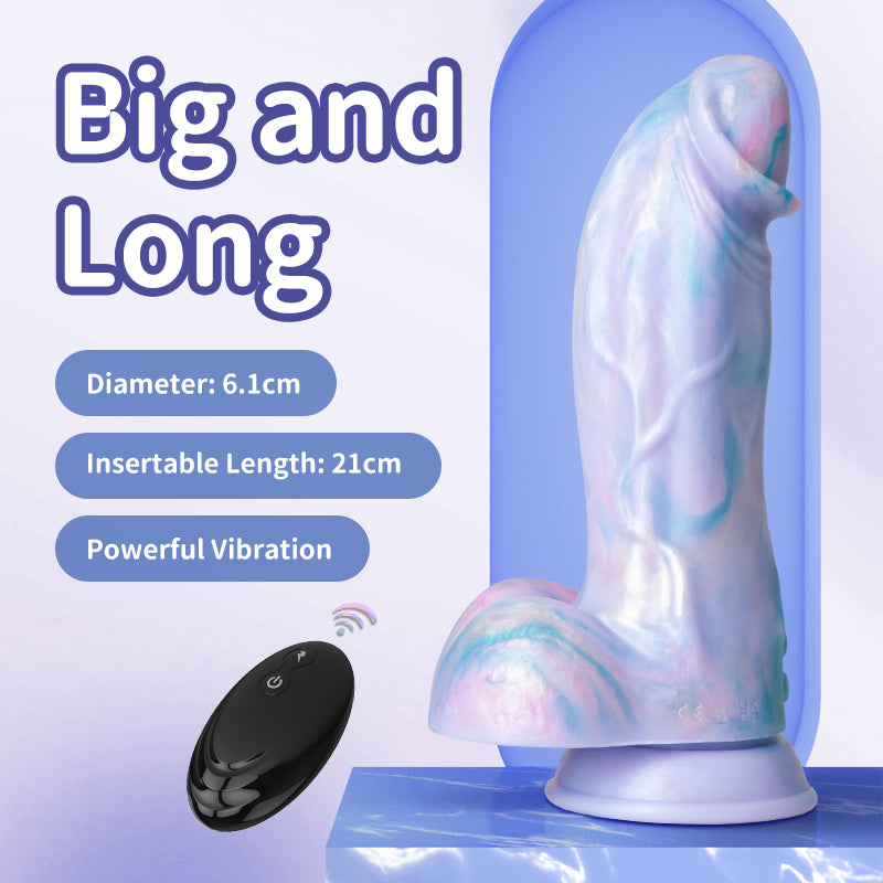 8.6inch Colorful Liquid Silicone Monster Fantasy Kinky Dildo