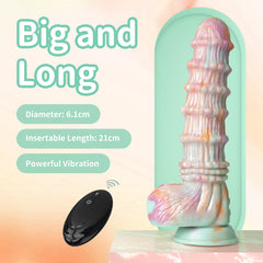 10.4inch Colorful Liquid Silicone Monster Fantasy Kinky Dildo