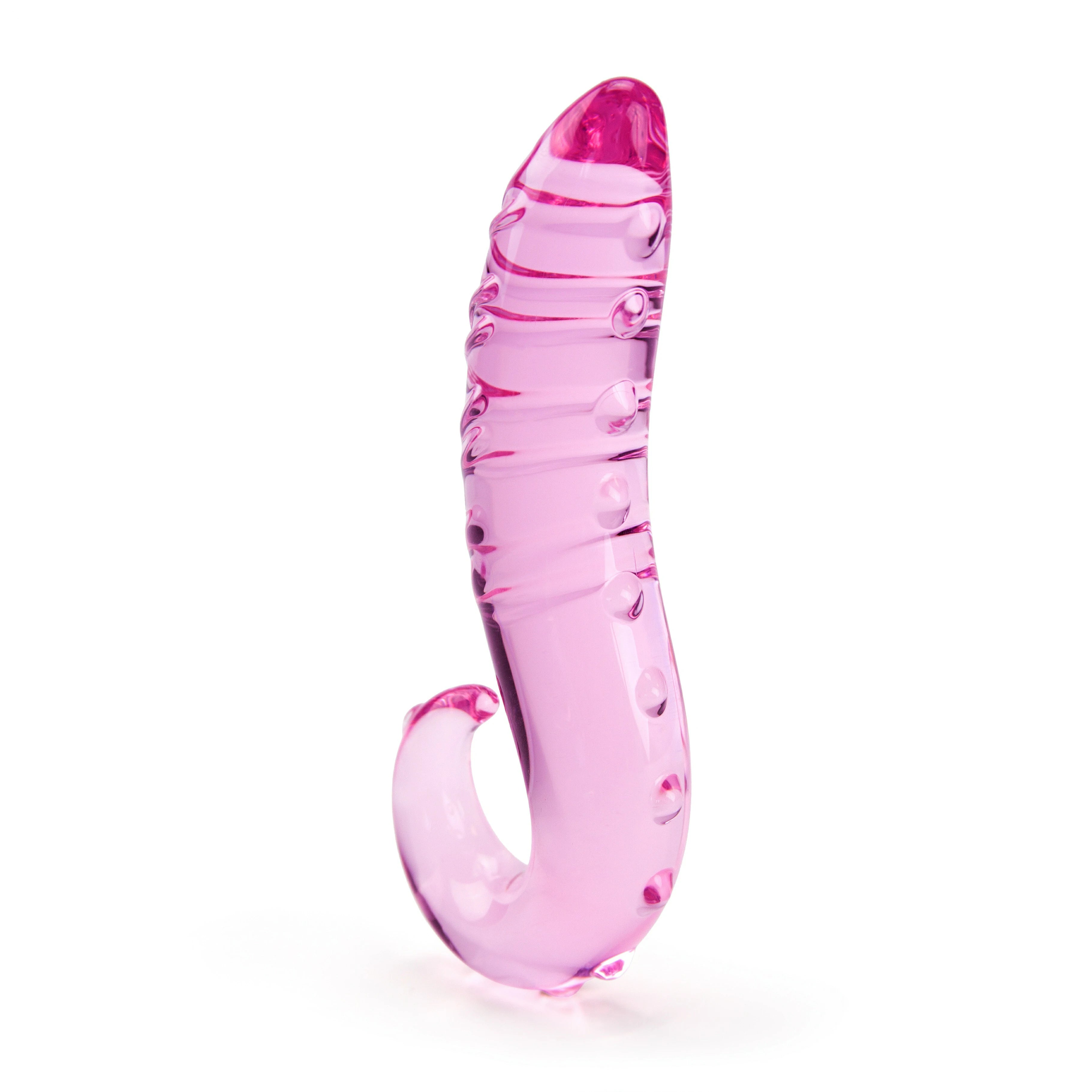 Pink Tail Glass dildo