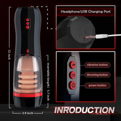 Roka - Lifelike Automatic 5 Thrusting 10 Vibrating Vocable Masturbation Cup