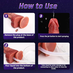 10.8 Inch Huge Squirting Dildo Realistic Thrusting Dildo – 7 Modes & Hands-Free Suction Base