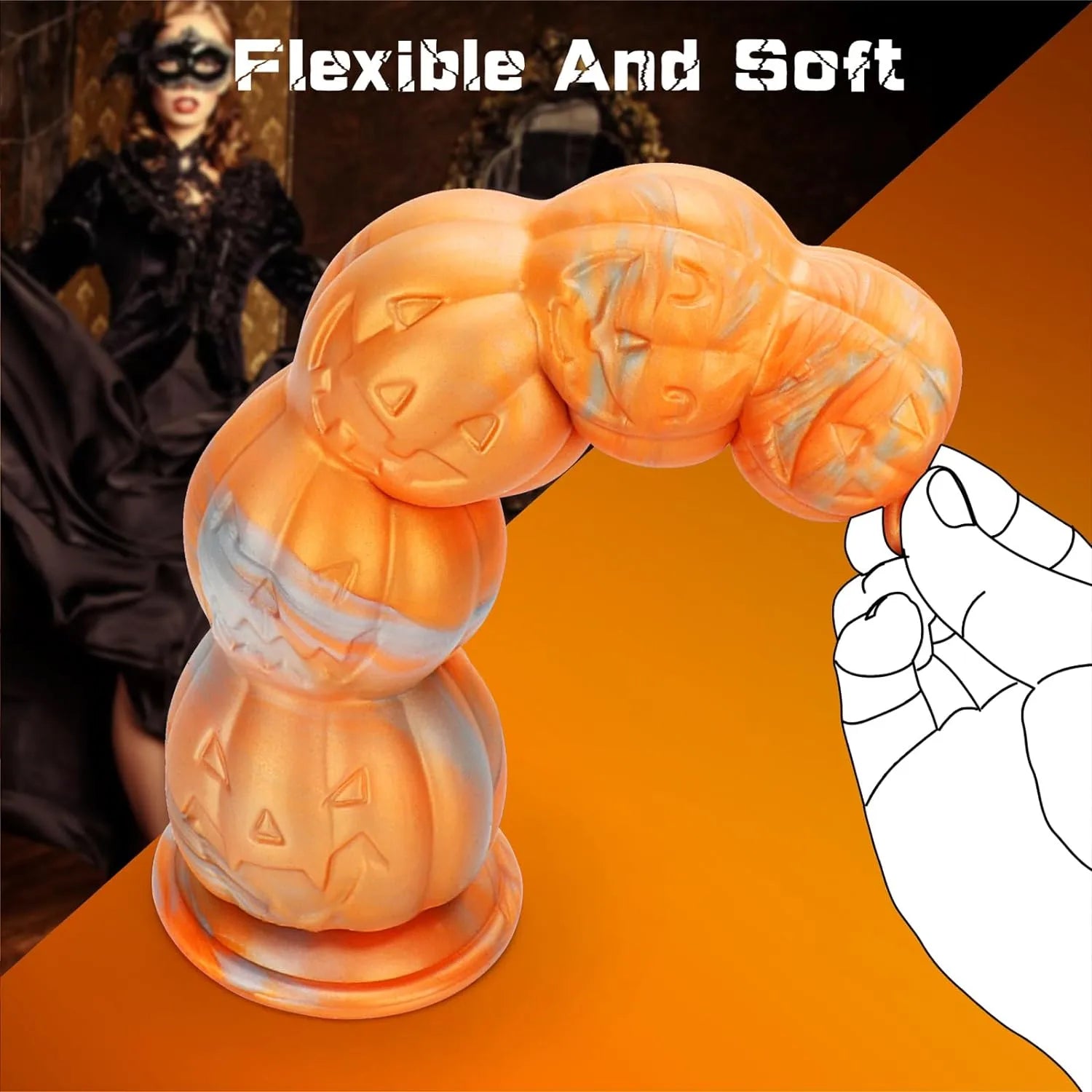 Huge Fantasy Dildo for Halloween2024 with Suction Cup 2 sizes smashing pumpkins