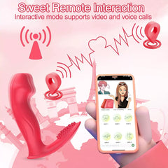 App Control Wiggling & Vibrating Double Stimulation Dildo