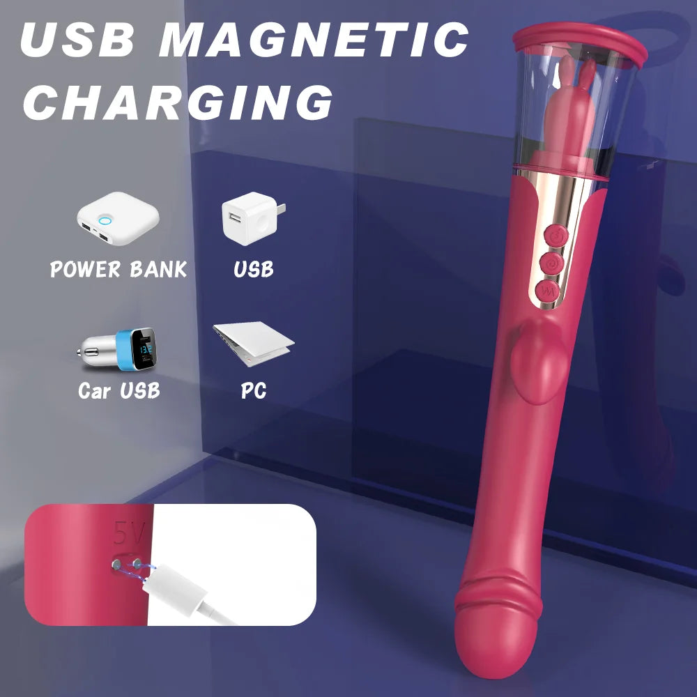 SUCCION 3 in 1 Clitoral Sucking G Spot Vibrator & Clit Licking Tongue Pumpy Joy SUCCION 3 in 1 Clitoral Sucking G Spot Vibrator & Clit Licking Tongue Pumpy Joy