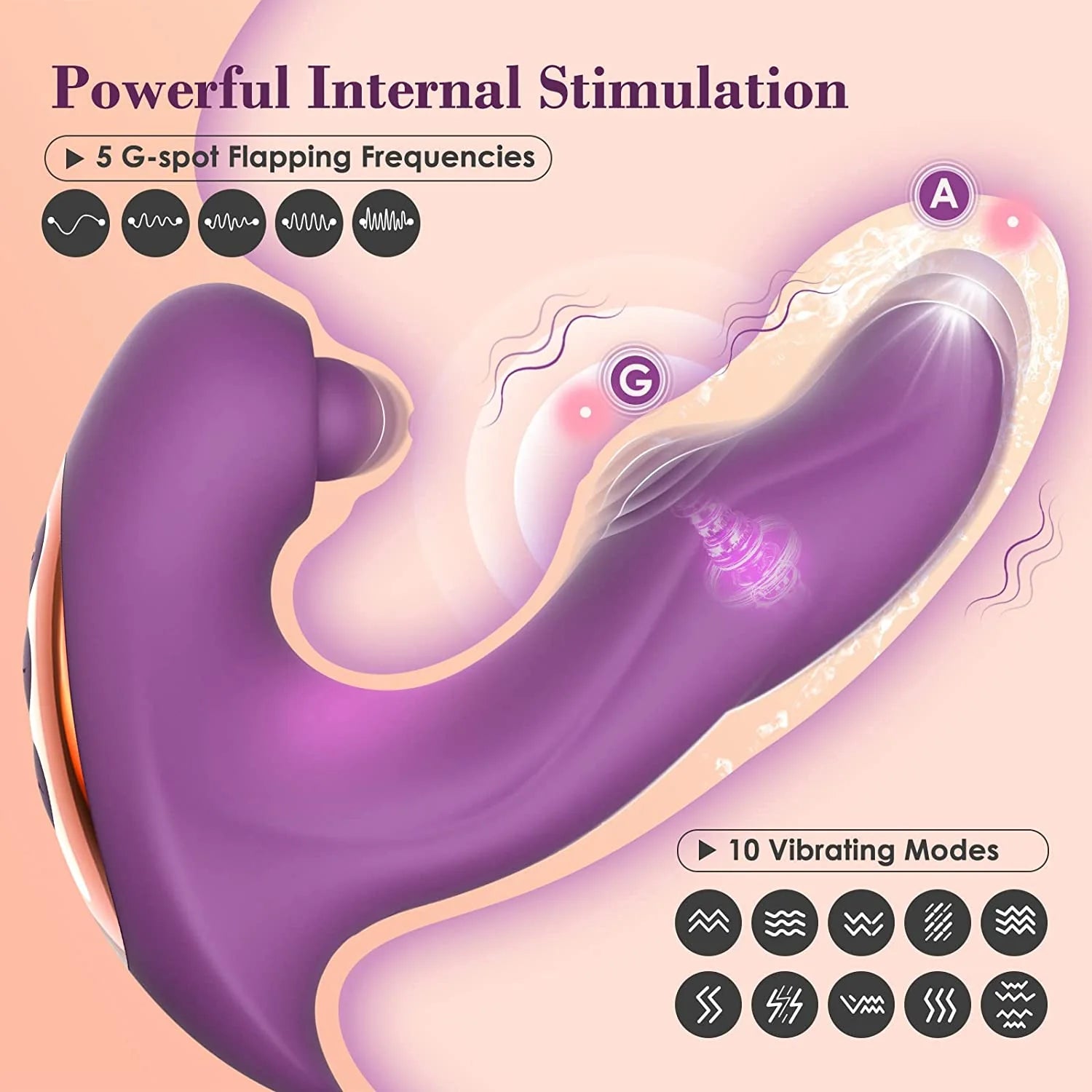 3 in 1 Triple Stimulation Tapping G-spot Vibrator