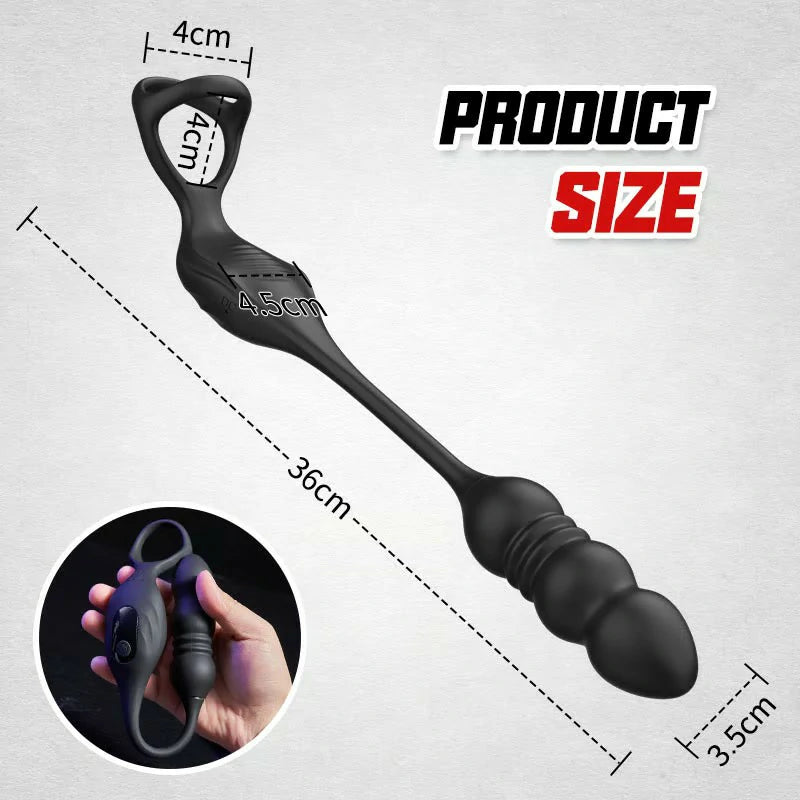 Mike 9 Thrusting & Vibrating Wearable Prostate Massager with Cock ring