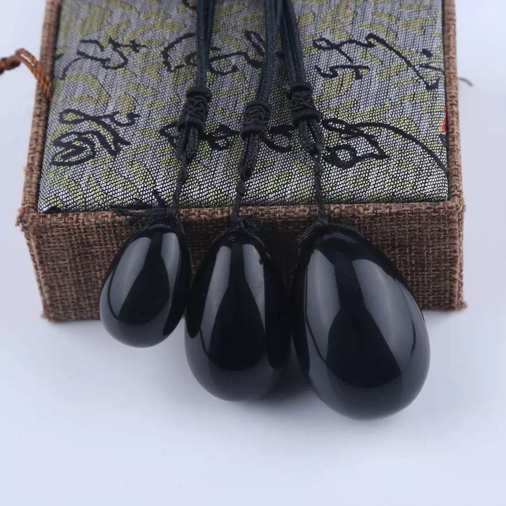 Rose YONI Crystal Egg Set - Self Love, Inner Peace, Compassion, Emotional Healing - Jade Yoni Egg Set - Kegel Excercise