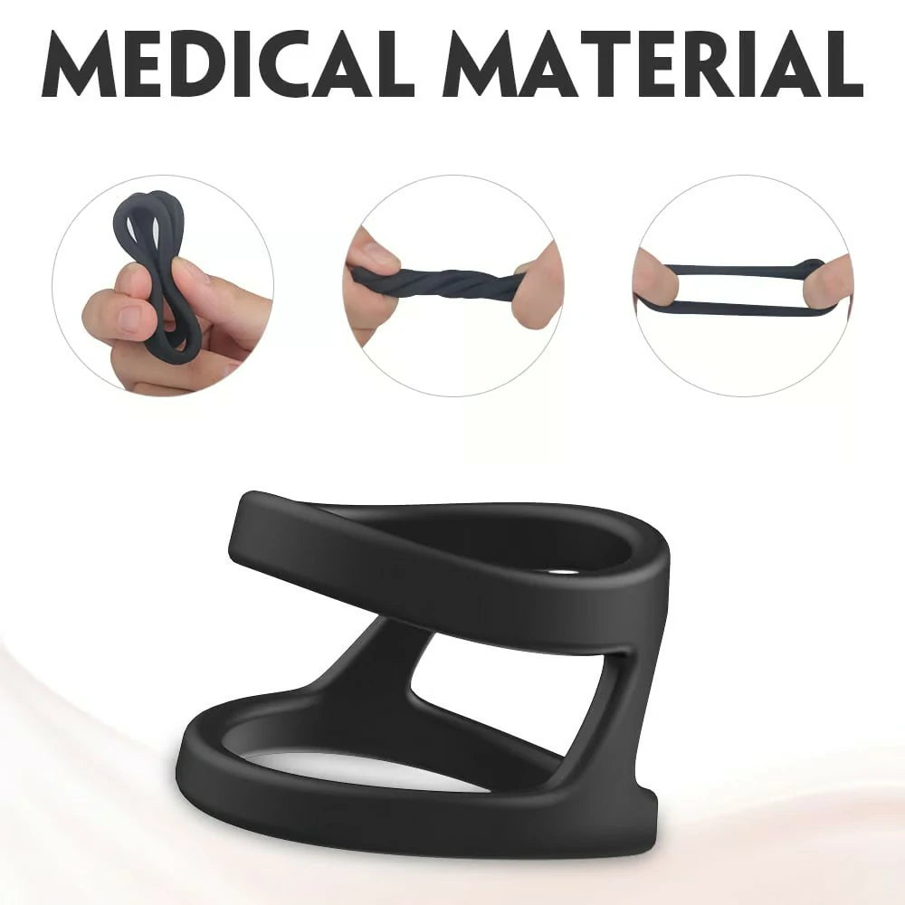 S-Hand Eerection Aid Enhancing Dual Penis Ring