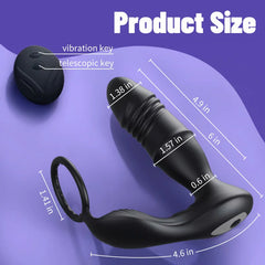 Mason - APP Control Thrusting Vibrating Prostate Massager Cock Ring with Rasied Dots
