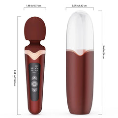 RED - Powerful Wand Massager Woman Vibro and Heating Sexy Toy