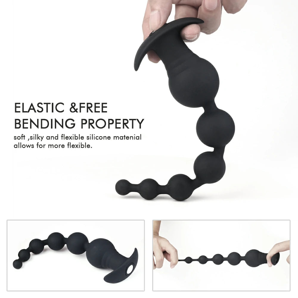 Anal Sex Toy Silicone Butt Plug Soft Silky Anal Bead with 9 Vibration Pumpy Joy Anal Sex Toy Silicone Butt Plug Soft Silky Anal Bead with 9 Vibration Pumpy Joy