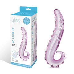 Pink Tail Glass dildo