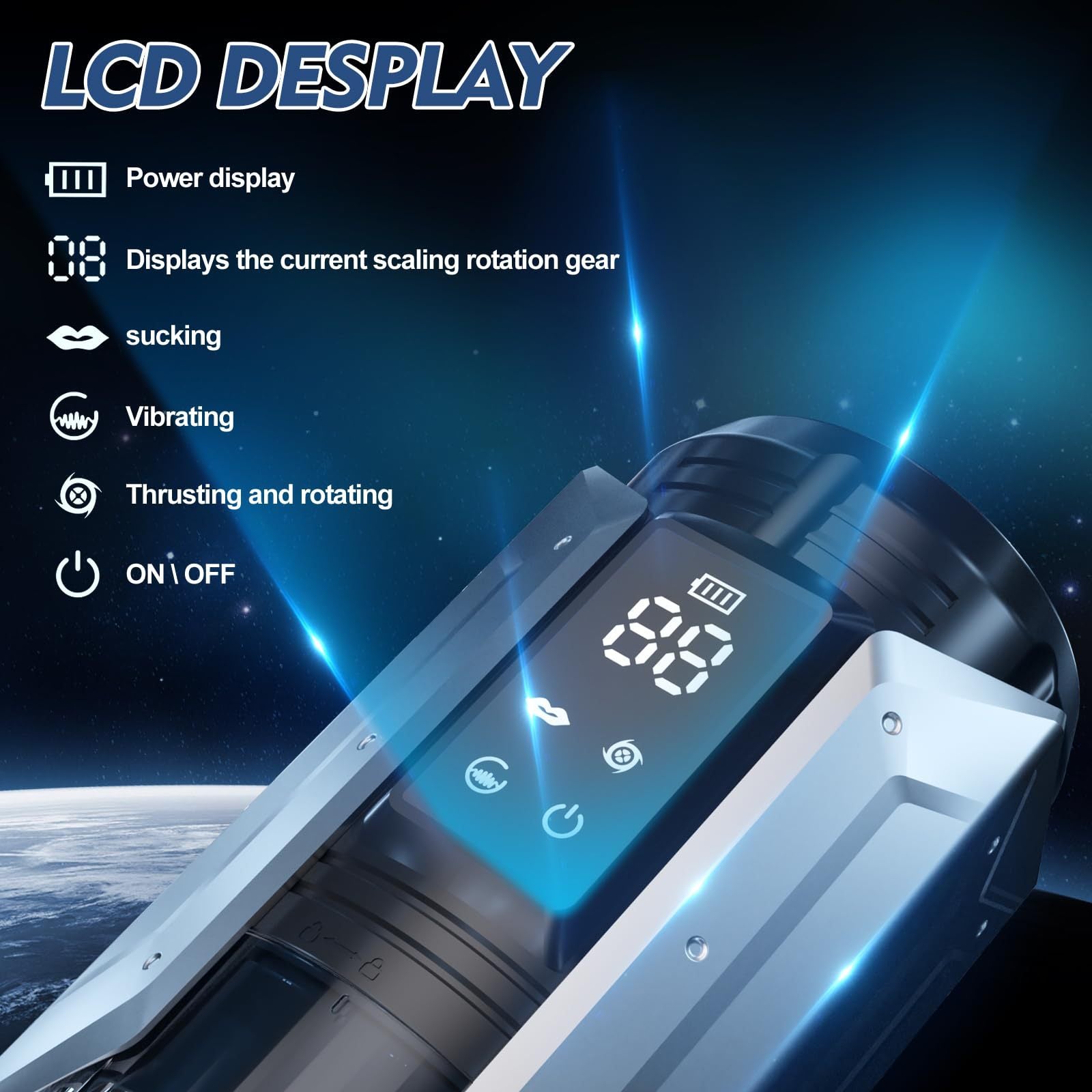 7-in-1 Smart Suction Masturbator for Men – Realistic Oral Sex Simulator with LCD Display