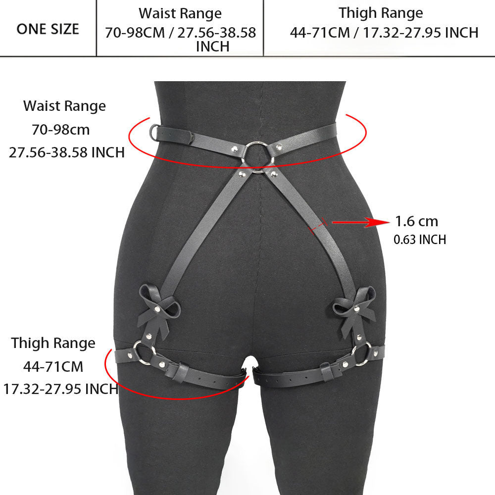 Strict Bondage Harness with Bows