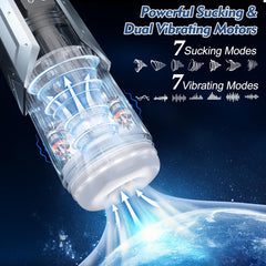 7-in-1 Smart Suction Masturbator for Men – Realistic Oral Sex Simulator with LCD Display