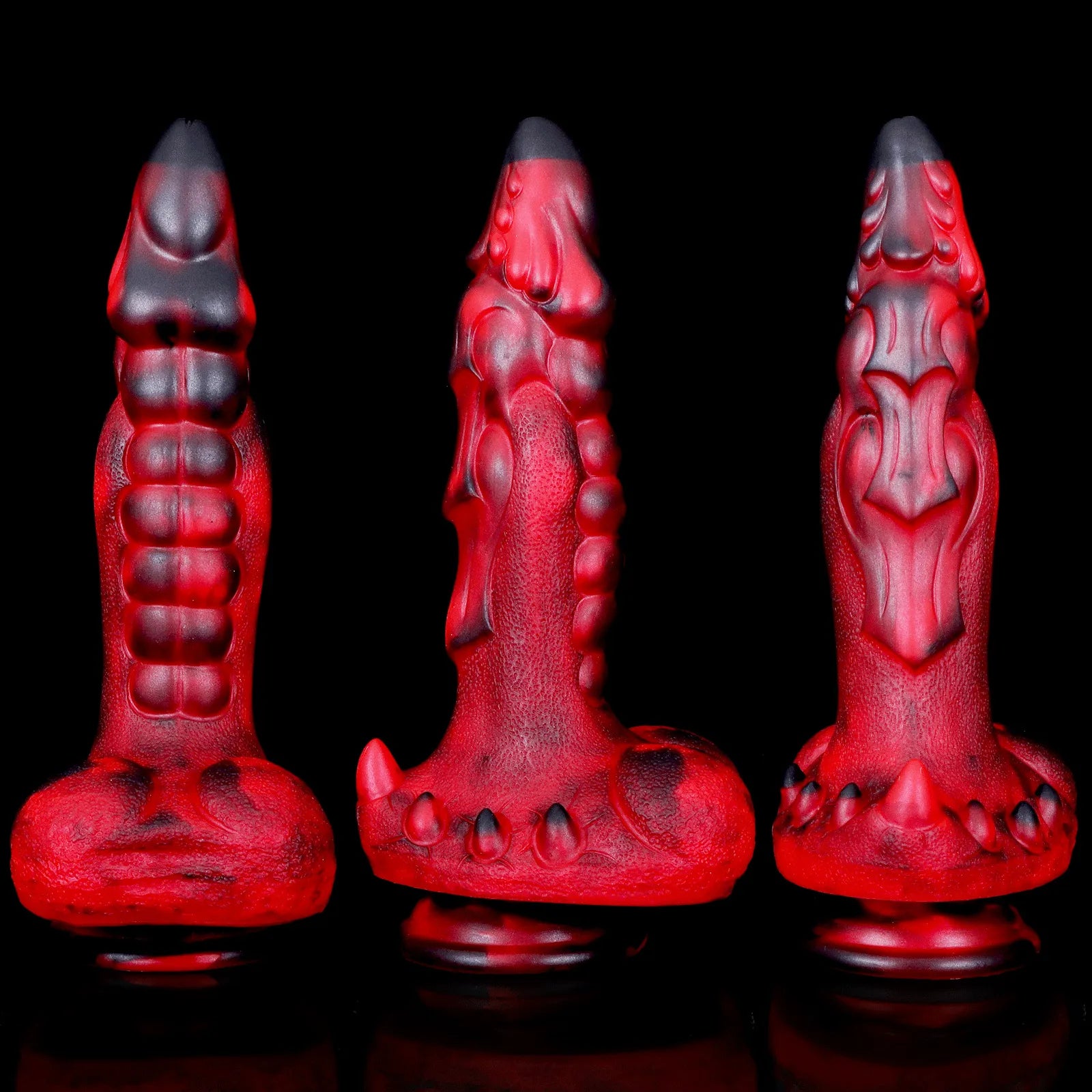 REDDragon - 7 Thrusting Vibrating Swing Heating Huge Dildo with Suction Cup 9.25 Inch