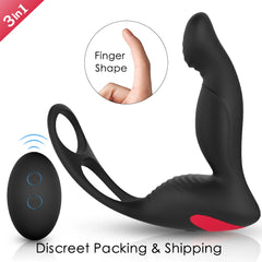 Langer RCT: Finger Shape 3 in 1 Prosate Massager + Cock Ring + Ball Loop