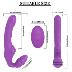 Strapless Strap-On G-Spot Dildo Vibrator for Lesbian