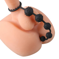ToTo: Cat Tongue Sensation Multi-dot Stimulation Flexible Butt Beads and Cock Ring