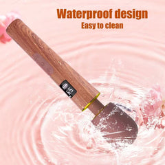 Wood-Textured Wand Massager - Powerful Performance Meets Natural Elegance