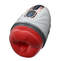 Realistic Mouth Male Masturbator with 104°F Heating & 9 Vibration Modes - Lifelike Oral Stroker for Men with LED Display