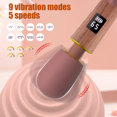 Wood-Textured Wand Massager - Powerful Performance Meets Natural Elegance